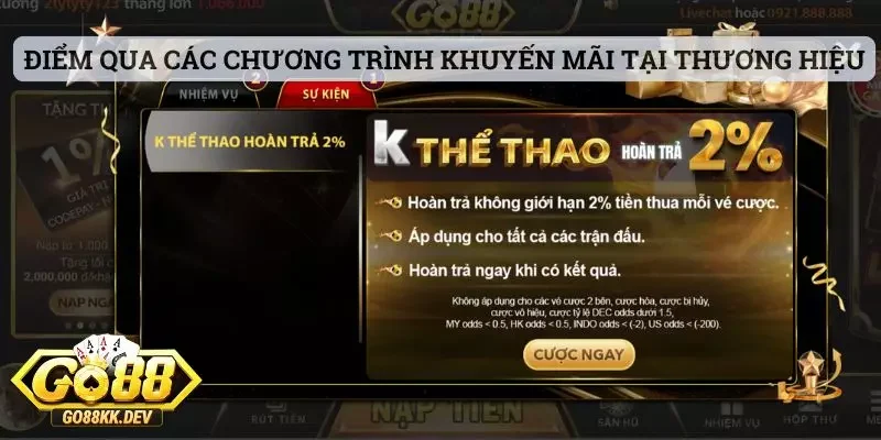 Trang Chủ Go88 - Cổng Game Đổi Thưởng Uy tín Hàng Đầu Việt Nam 23 Điểm qua các chương trình khuyến mãi tại thương hiệu Go88 đình đám