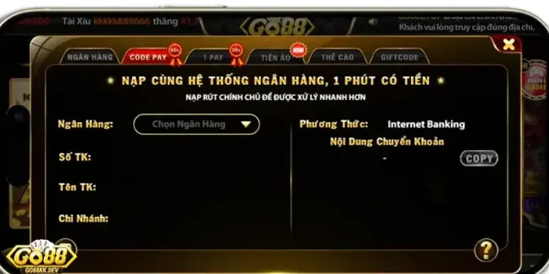nạp tiền Go88 Những lưu ý quan trọng giúp bạn nạp tiền Go88 hiệu quả
